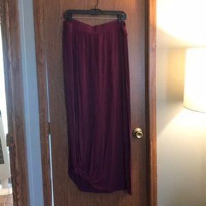Ann Taylor Loft Plum Maxi Skirt XL